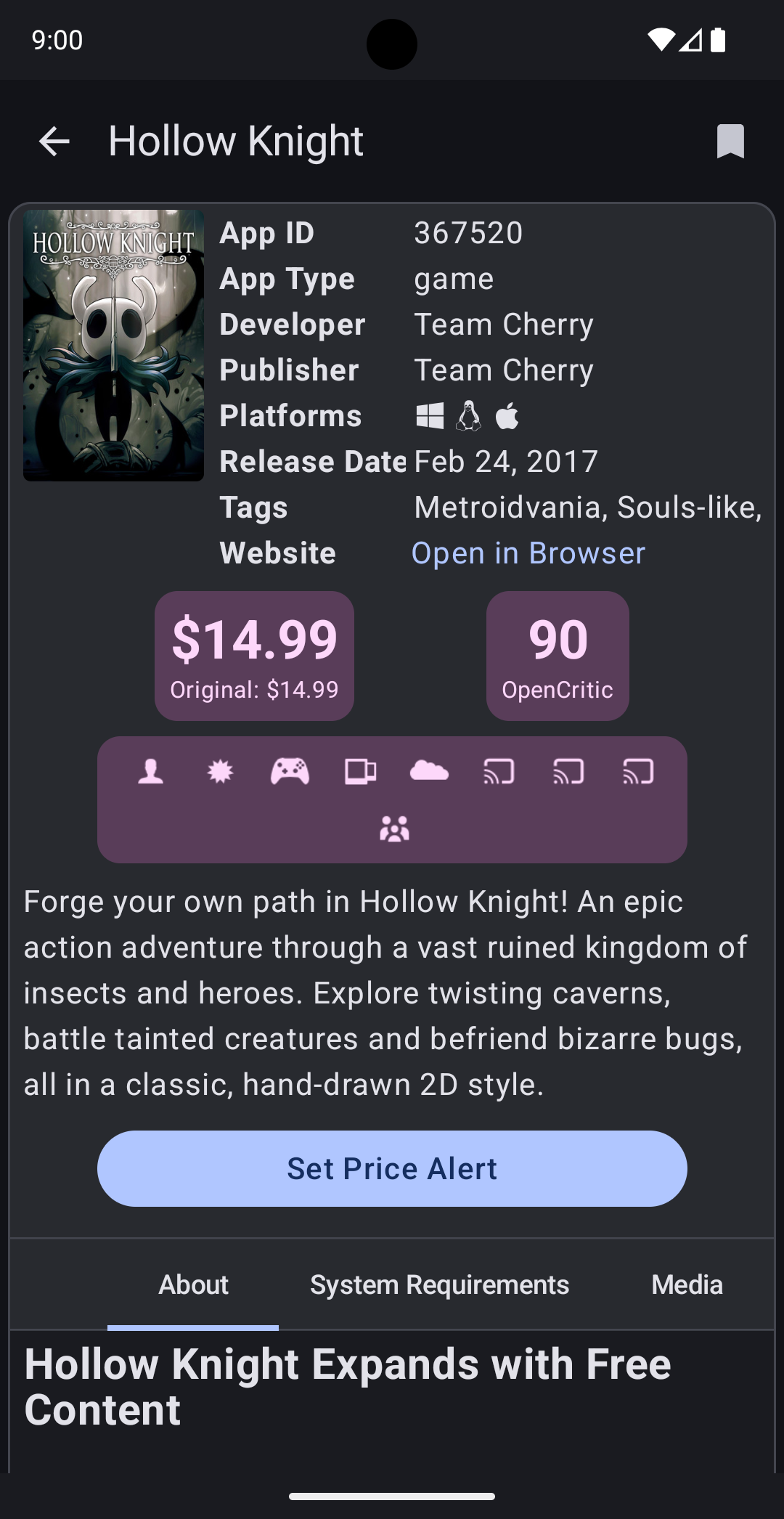 Screenshot of NerdSteam