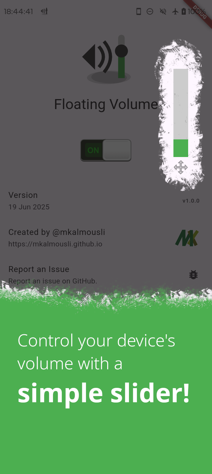 Screenshot of Floating Volume