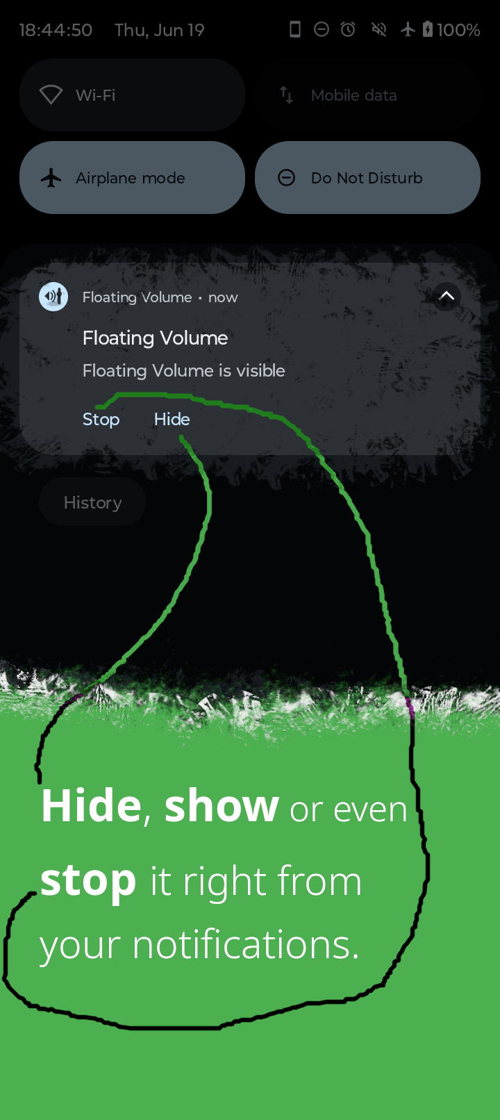 Screenshot of Floating Volume