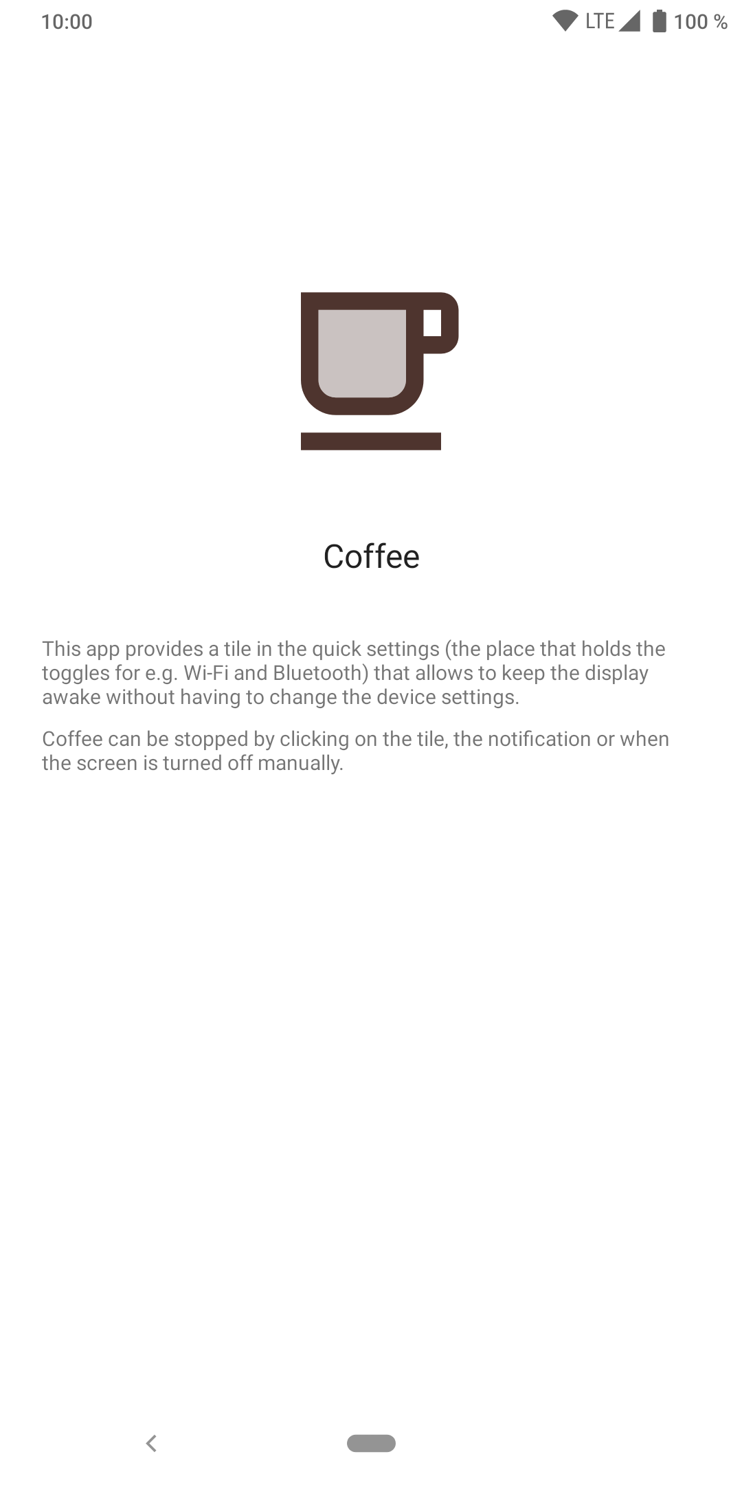 Screenshot of Coffee