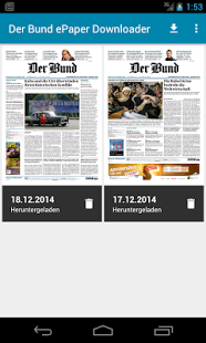 Screenshot of Der Bund ePaper Downloader