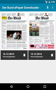 Screenshot of Der Bund ePaper Downloader