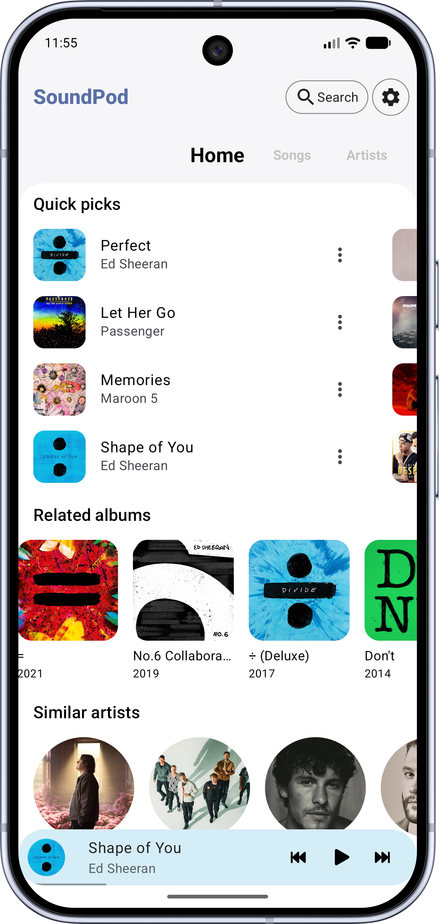 Screenshot of SoundPod