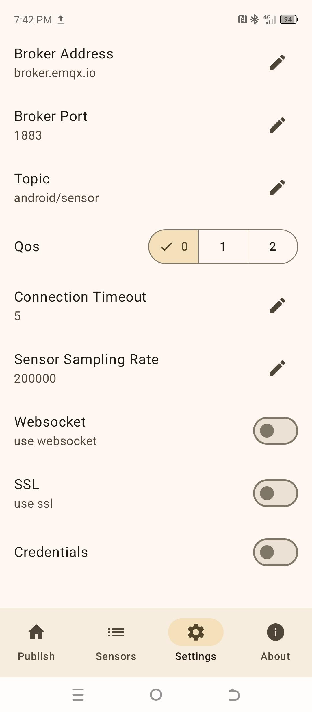 Screenshot of Sensor Spot