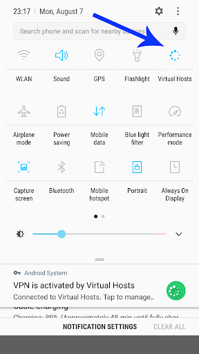 Screenshot of Virtual Host