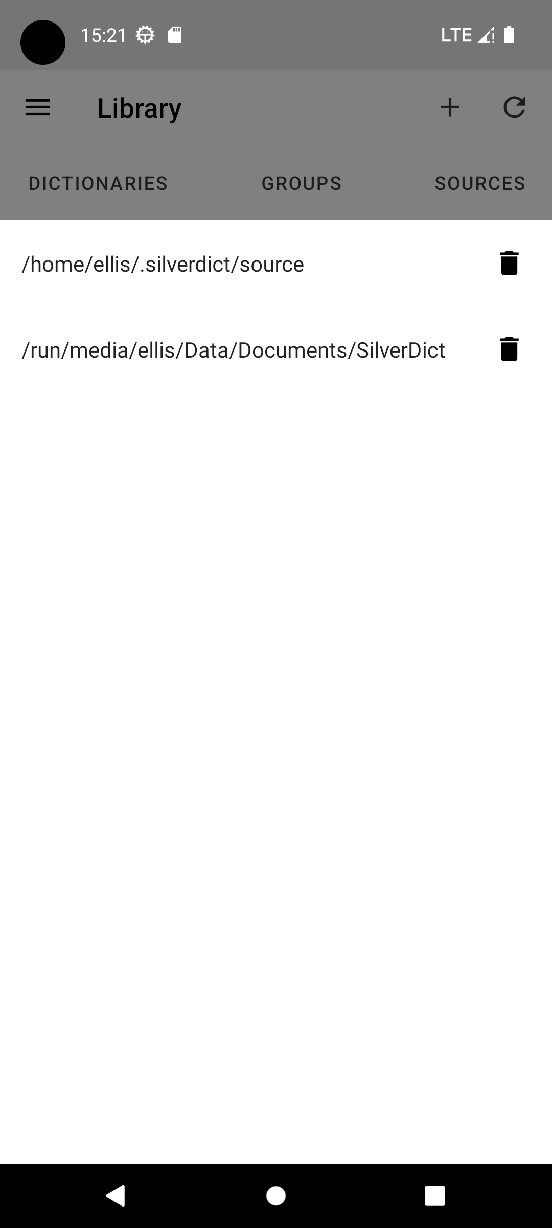 Screenshot of SilverDict