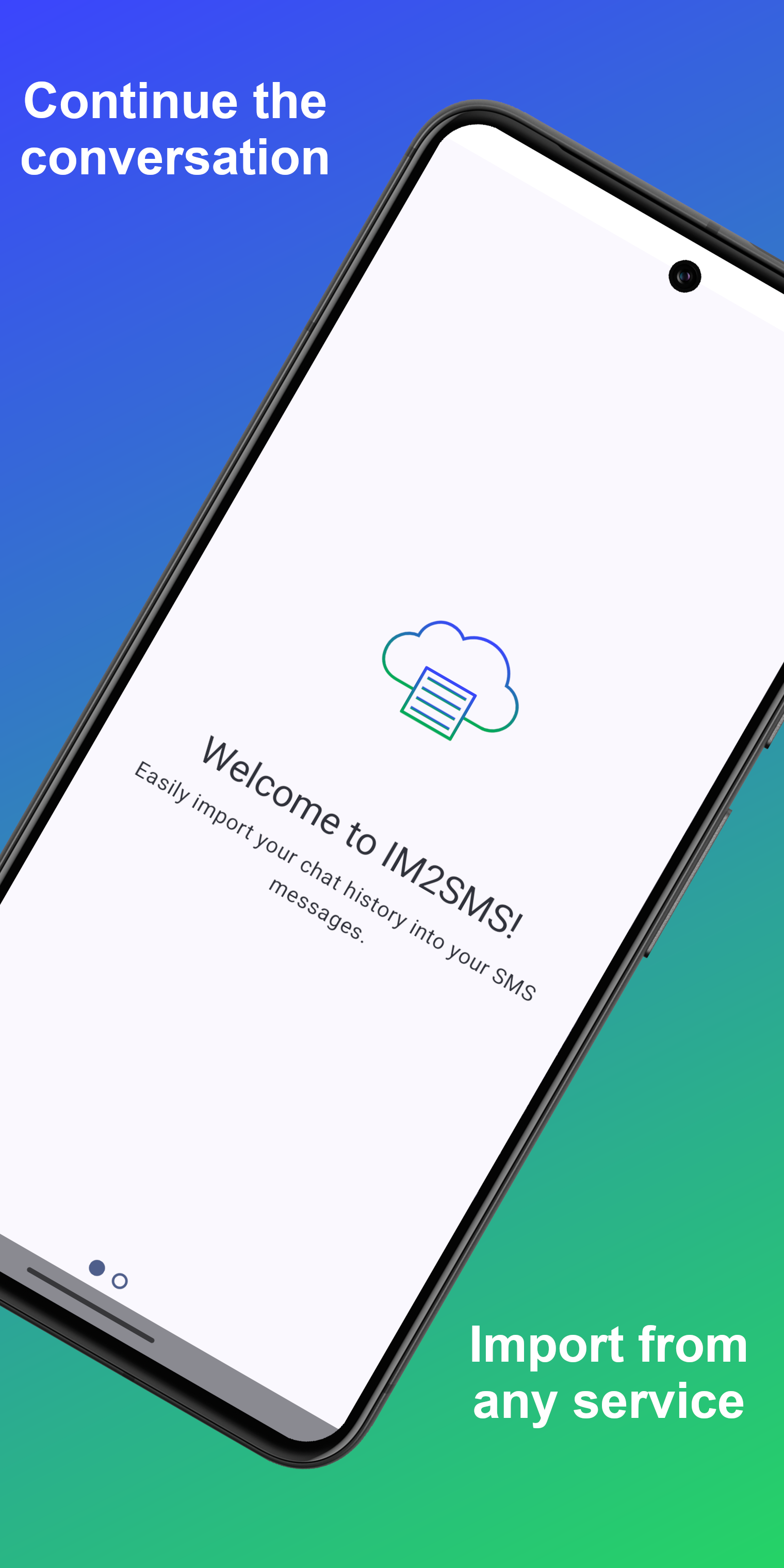 Screenshot of IM2SMS
