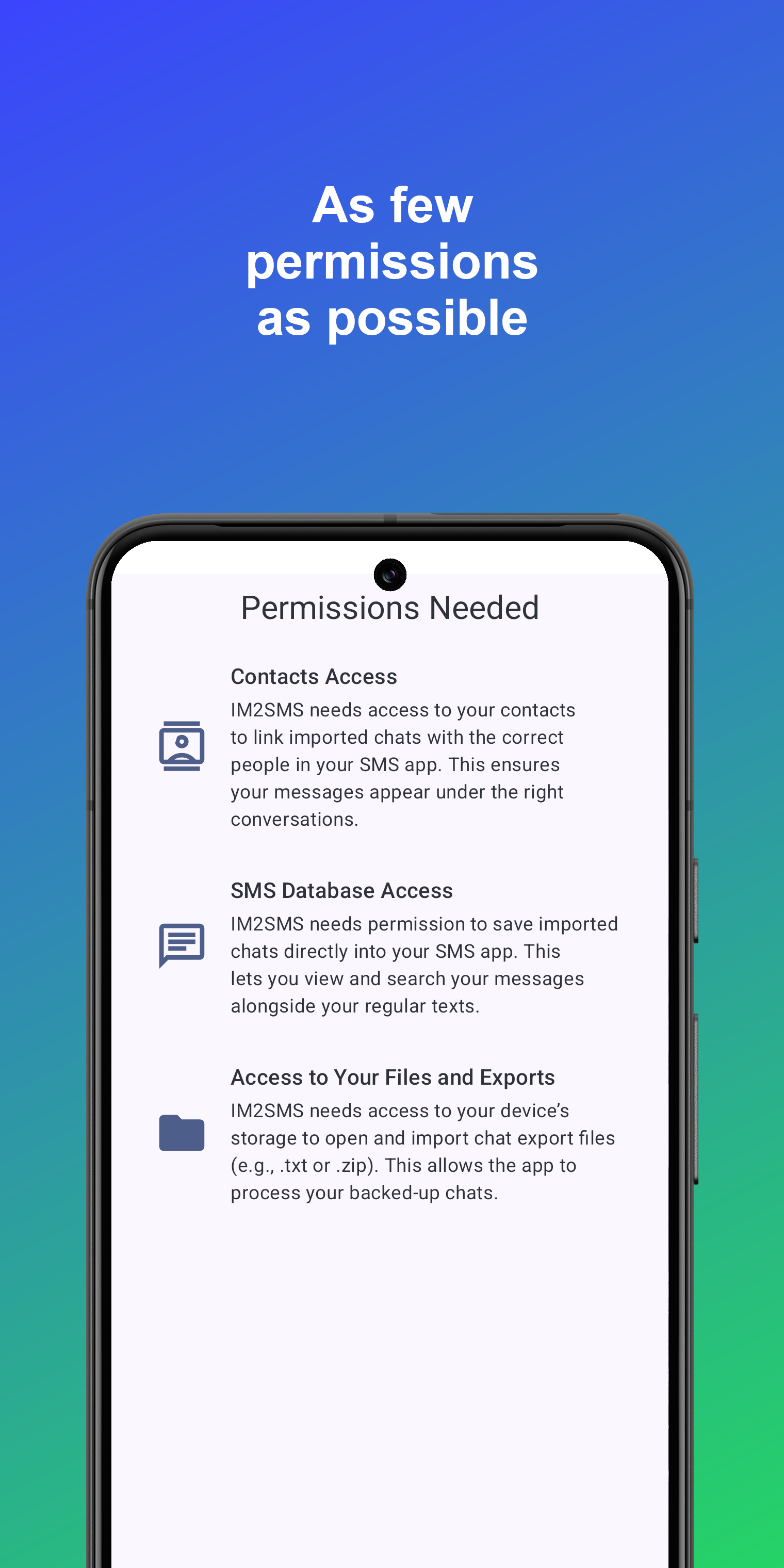 Screenshot of IM2SMS