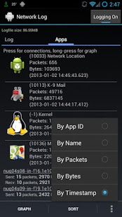 Screenshot of Network Log