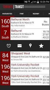 Screenshot of Toronto Transit