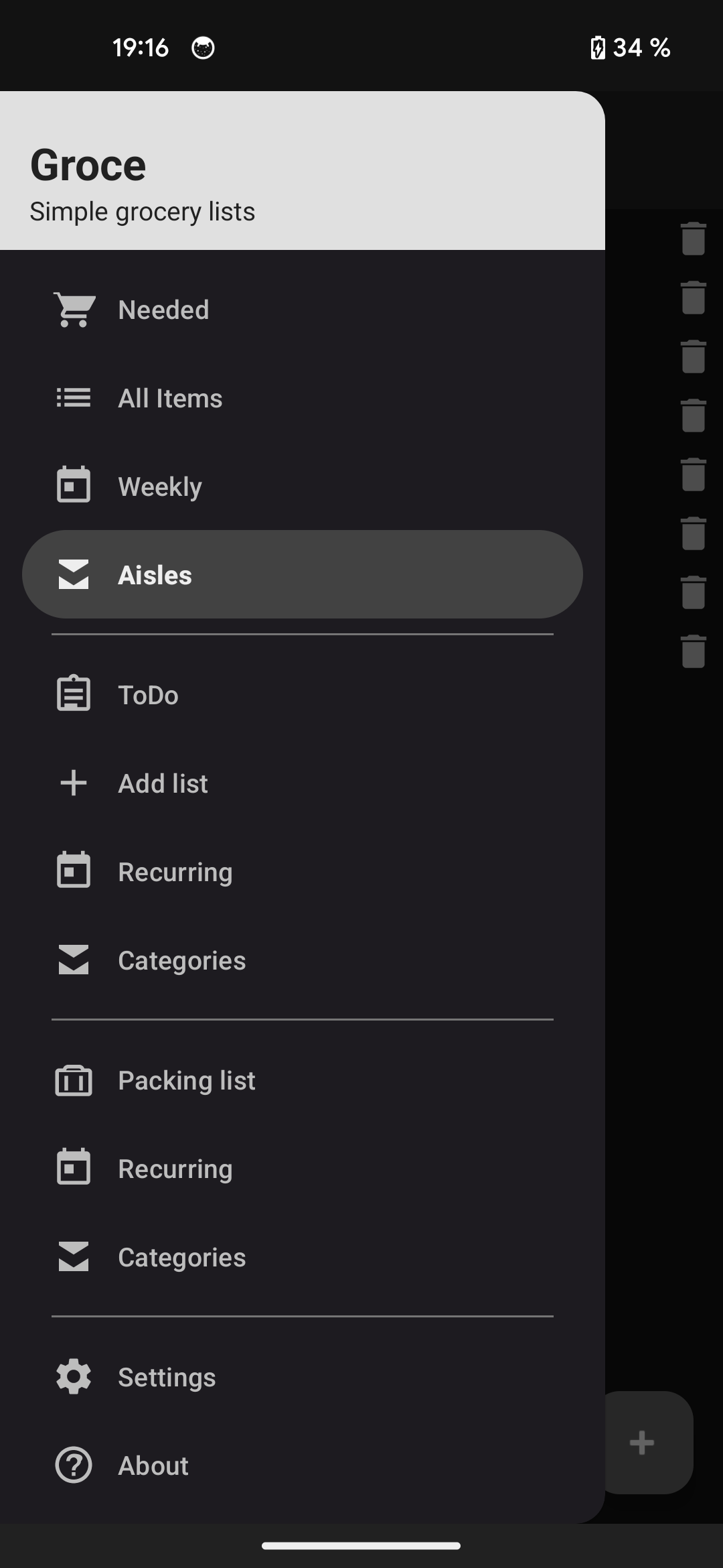 Screenshot of Groce
