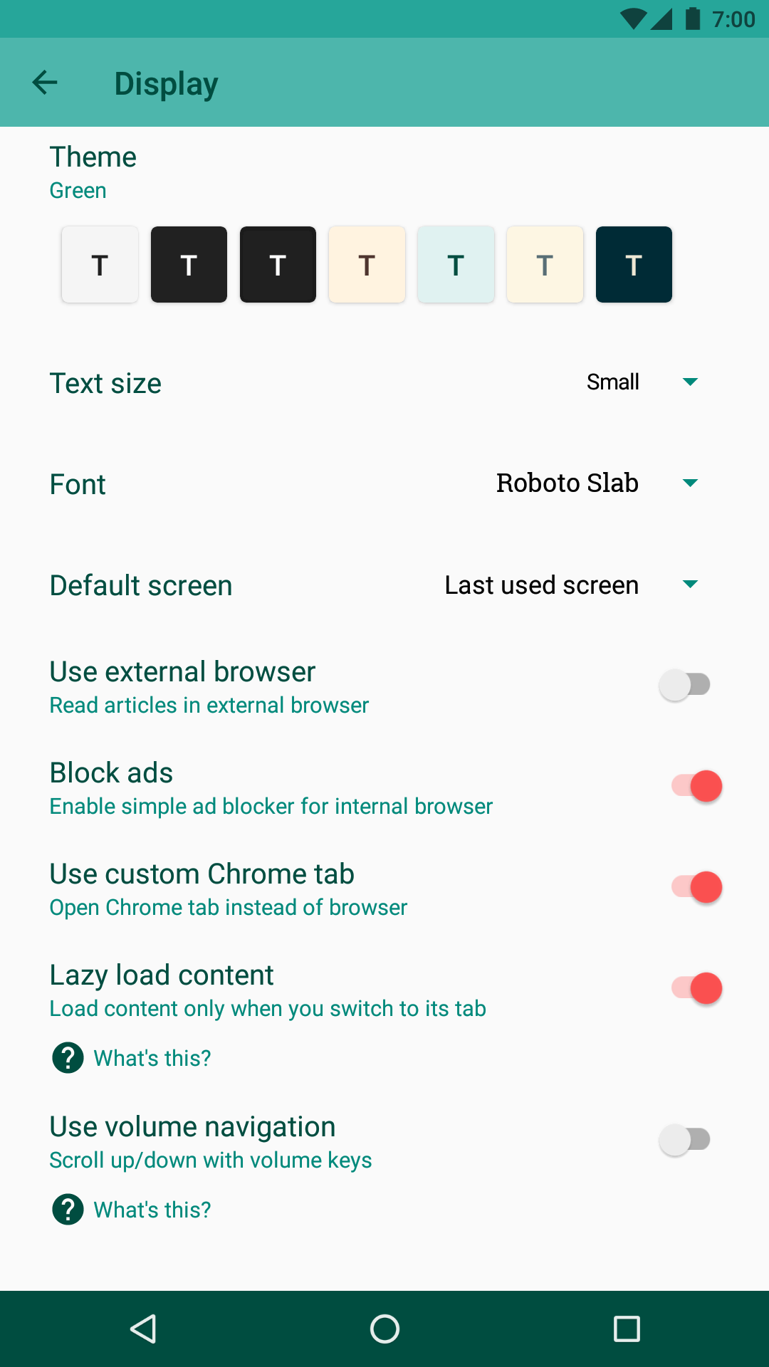 Screenshot of Materialistic Nouveau