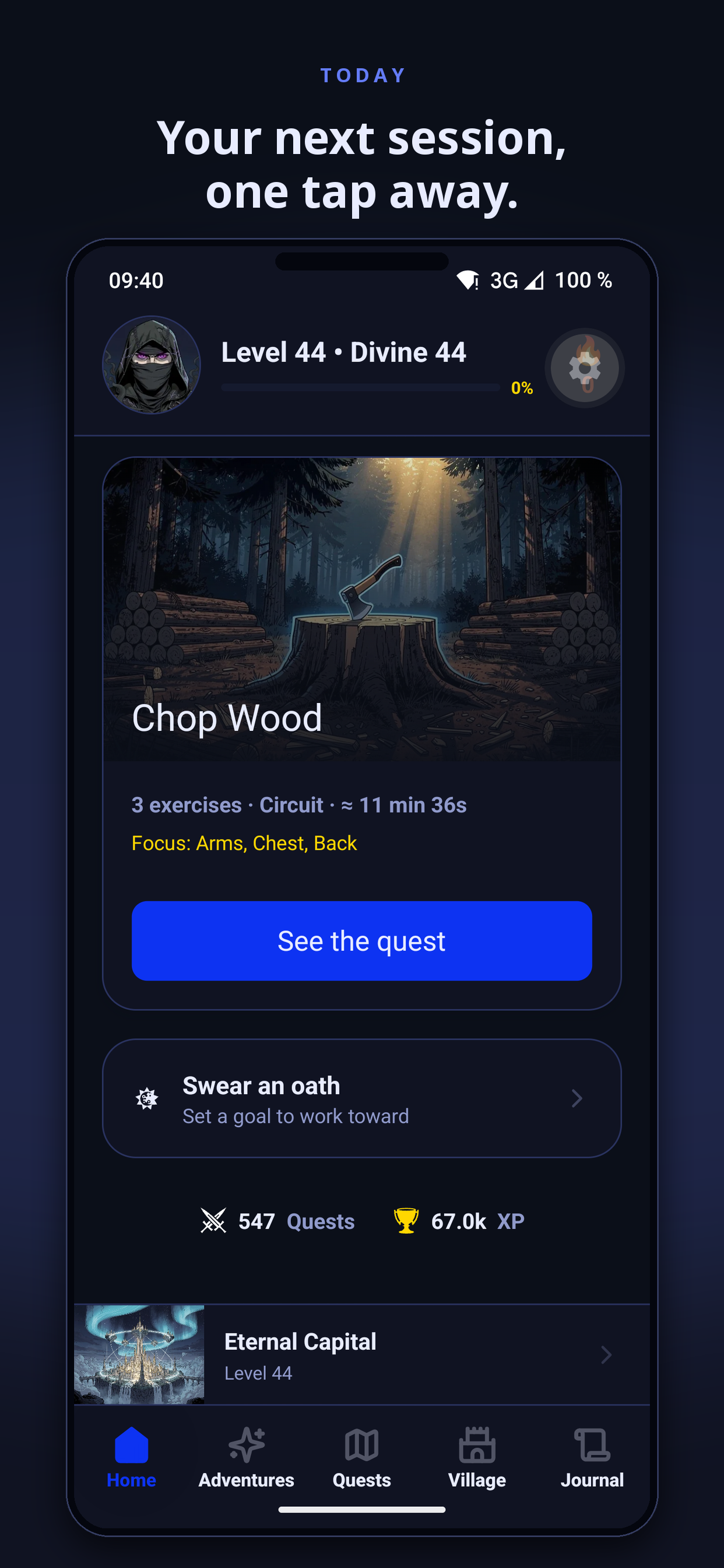 Screenshot of Bati — Fitness RPG