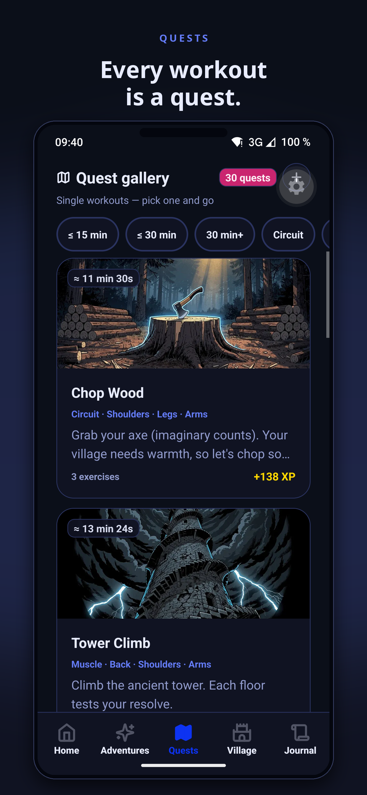 Screenshot of Bati — Fitness RPG