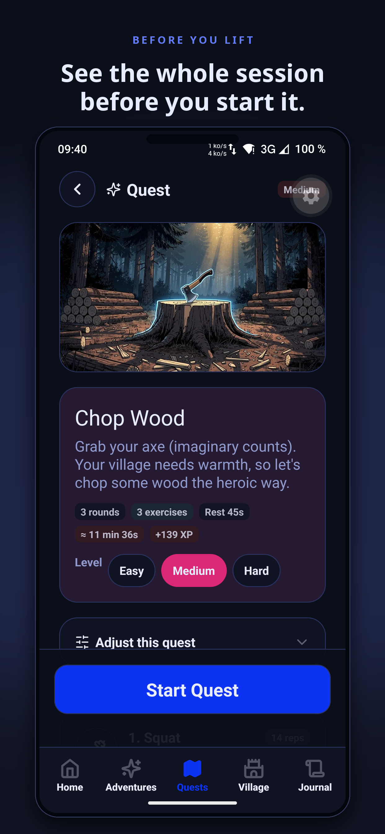 Screenshot of Bati — Fitness RPG