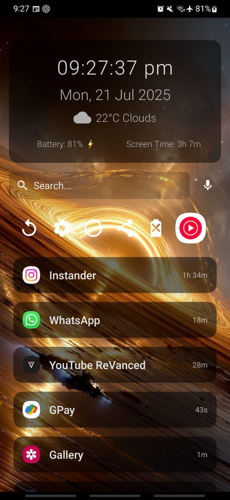 Screenshot of Launch - Minimalist Launcher