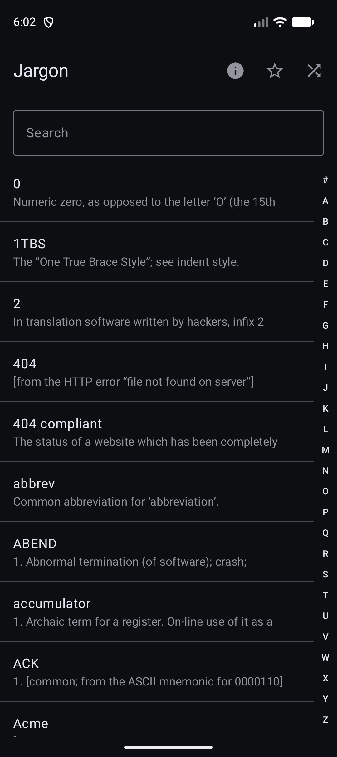 Screenshot of Jargon