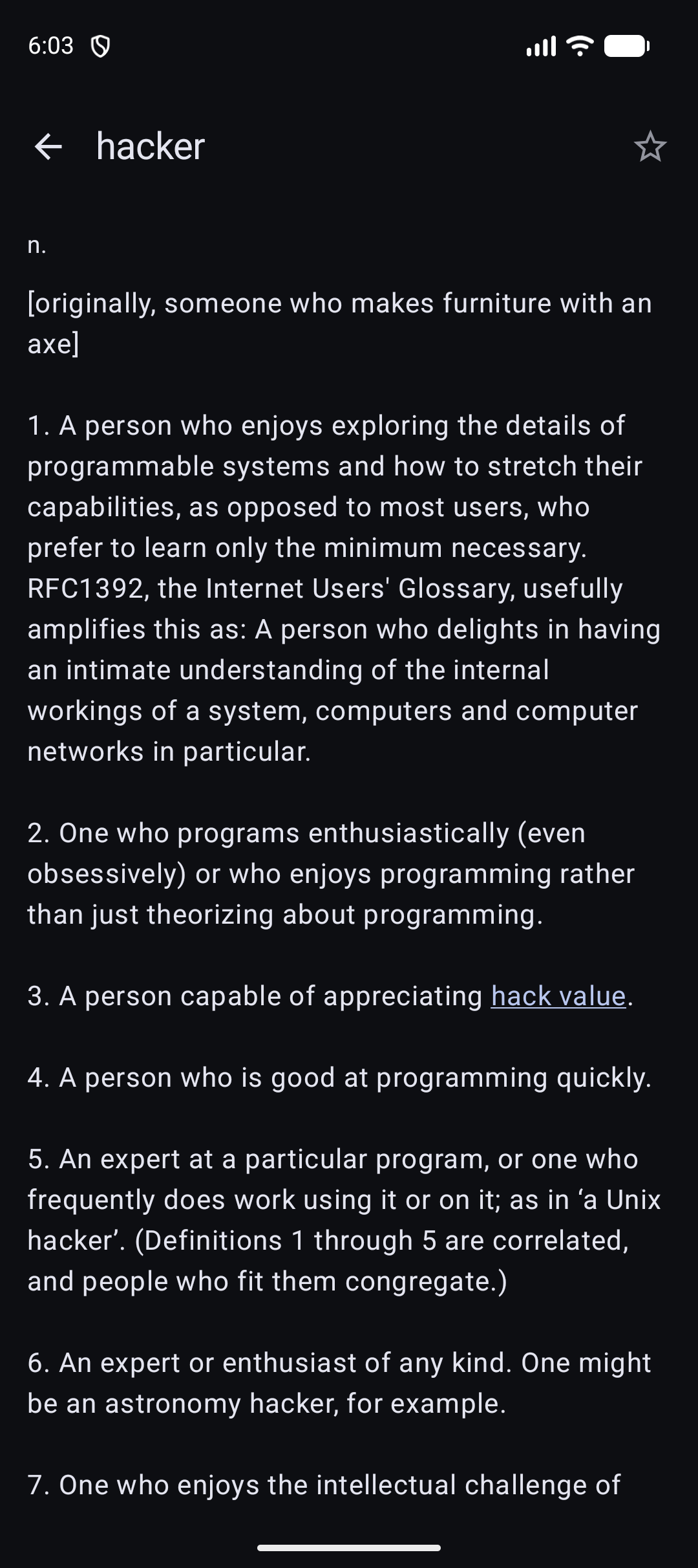 Screenshot of Jargon