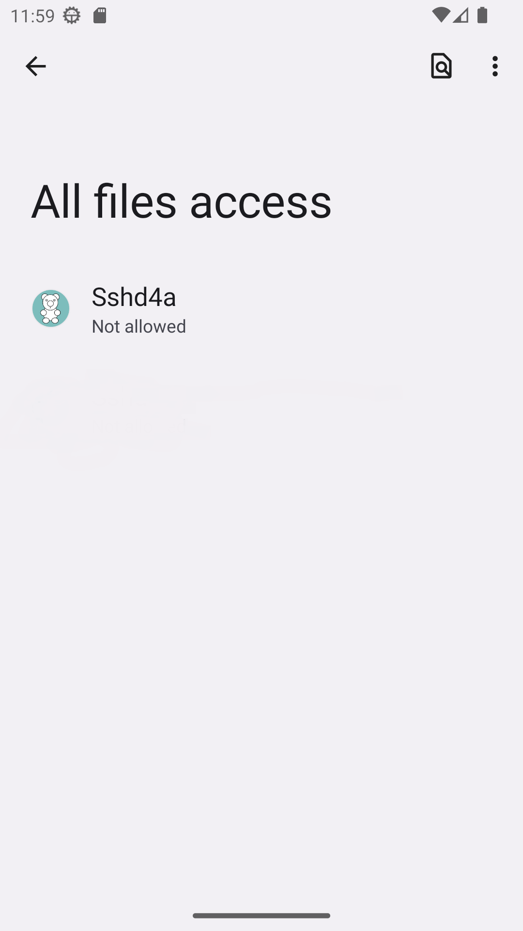 Screenshot of Sshd4a