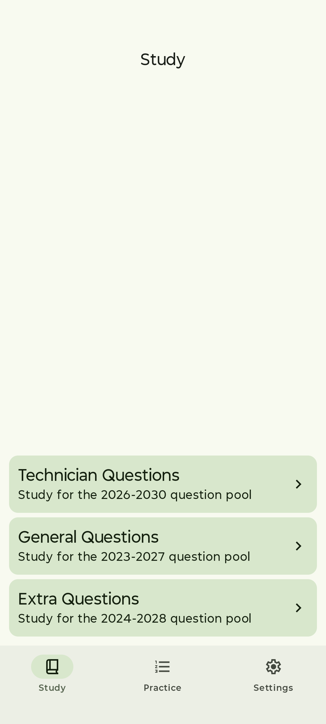Screenshot of Ham Test