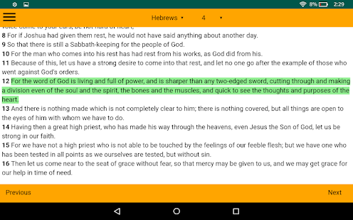 Screenshot of Heb12 Bible