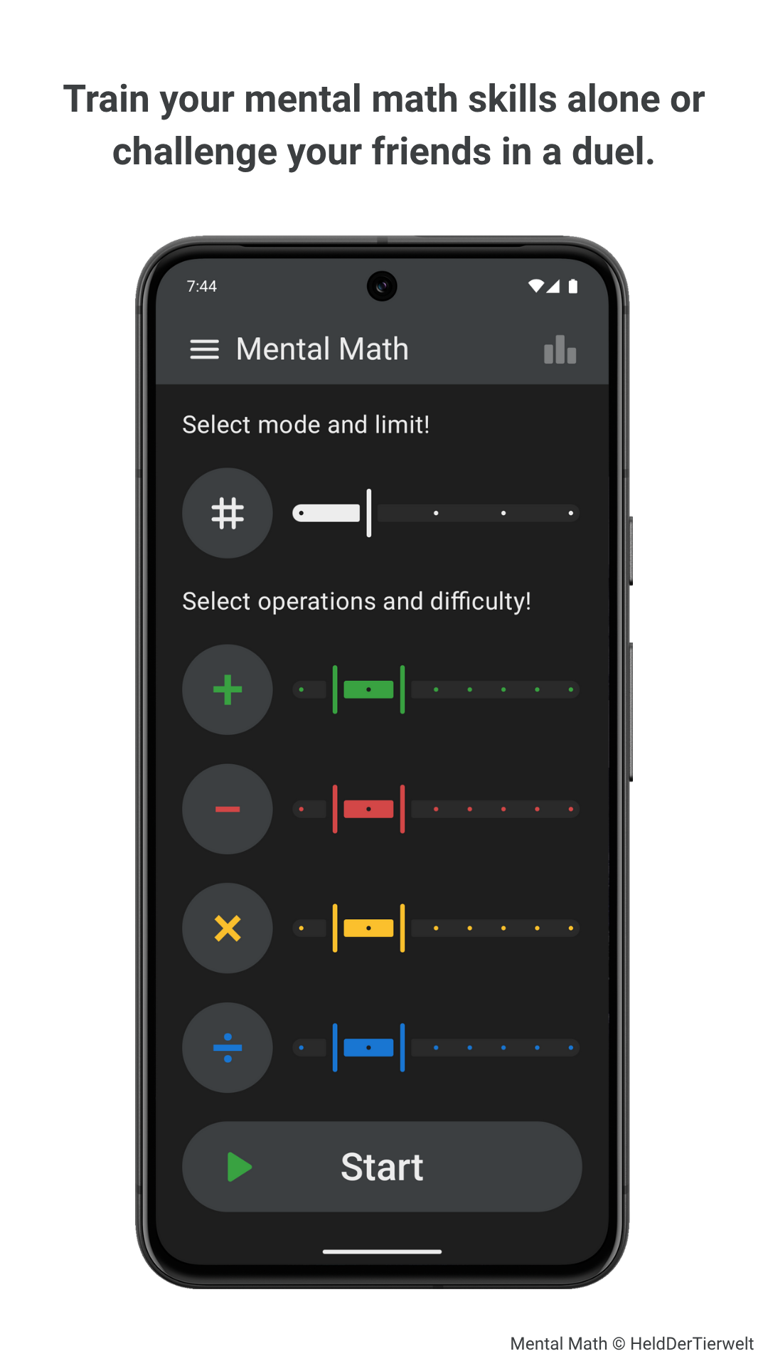 Screenshot of Mental Math
