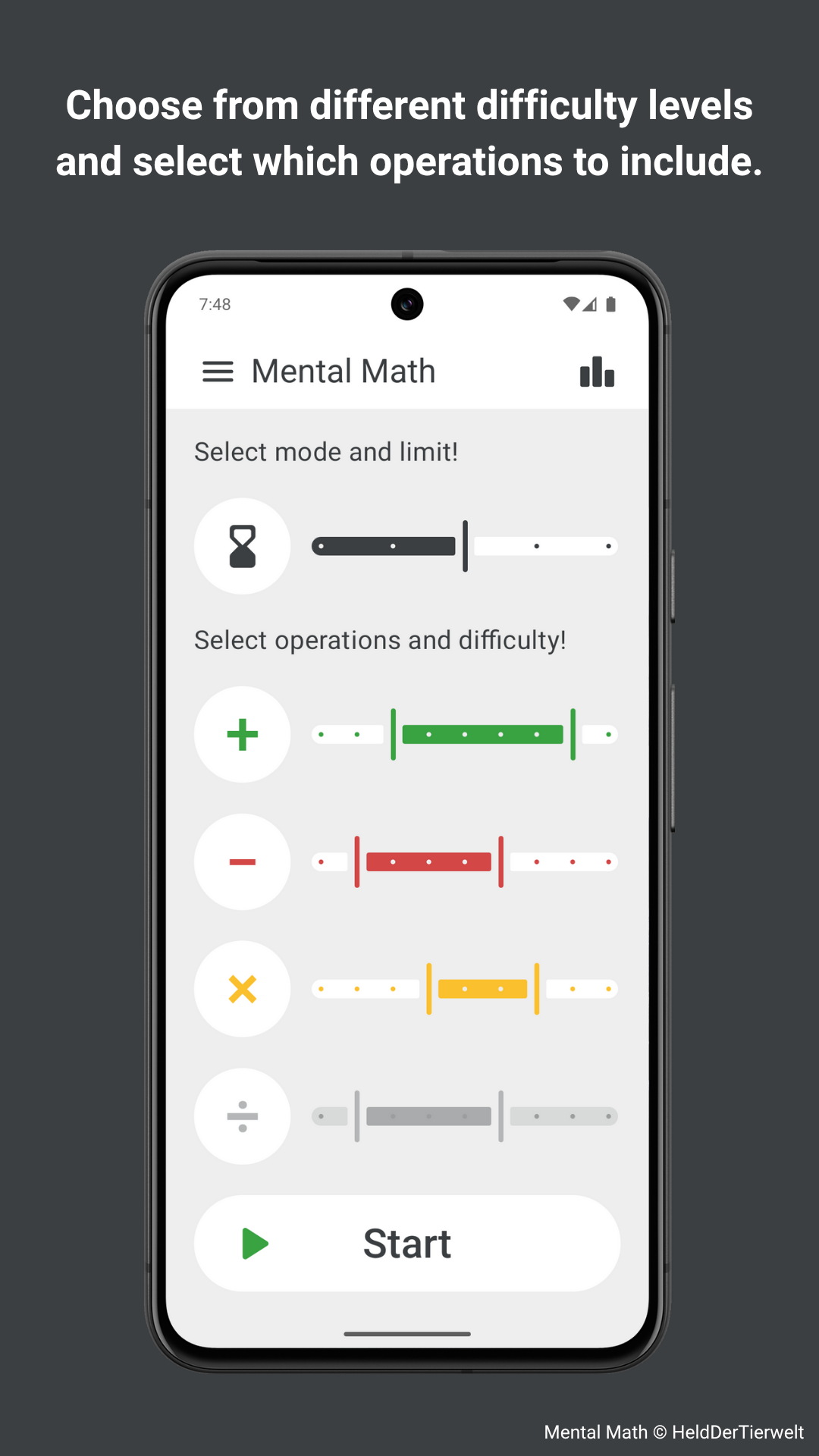 Screenshot of Mental Math