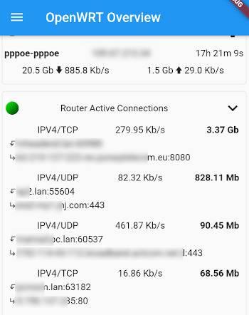 Screenshot of OpenWrt Manager