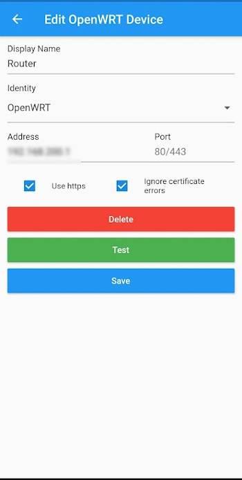 Screenshot of OpenWrt Manager