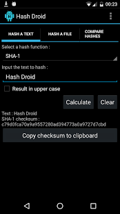 Screenshot of Hash Droid