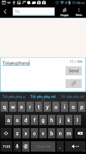 Screenshot of Sophia keyboard