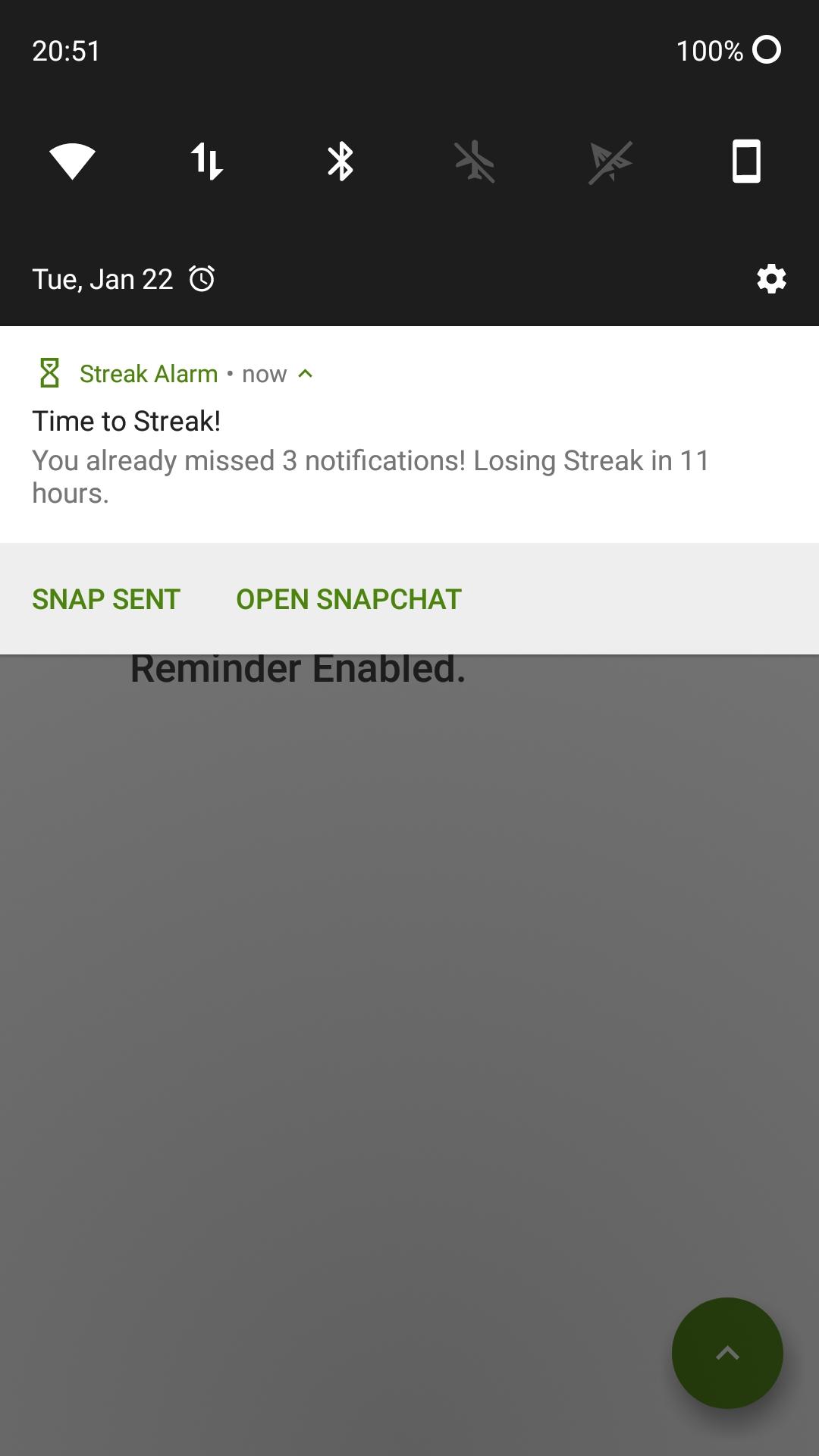 Screenshot of Streak Alarm for Snapchat (Streak Reminder)