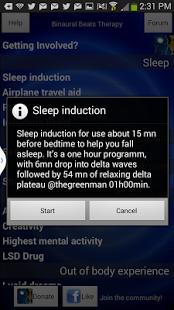 Screenshot of Binaural Beats Therapy