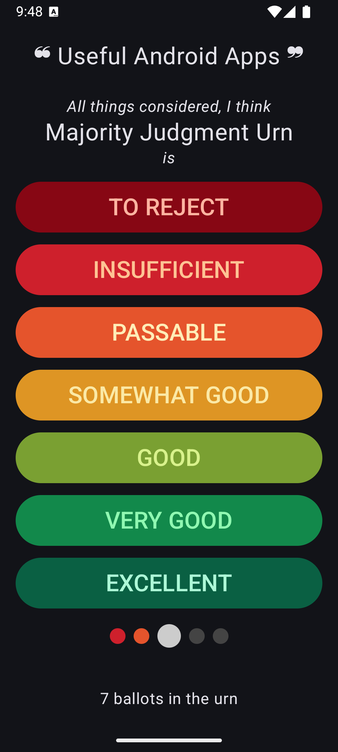 Screenshot of Urn