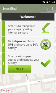 Screenshot of SmartNavi