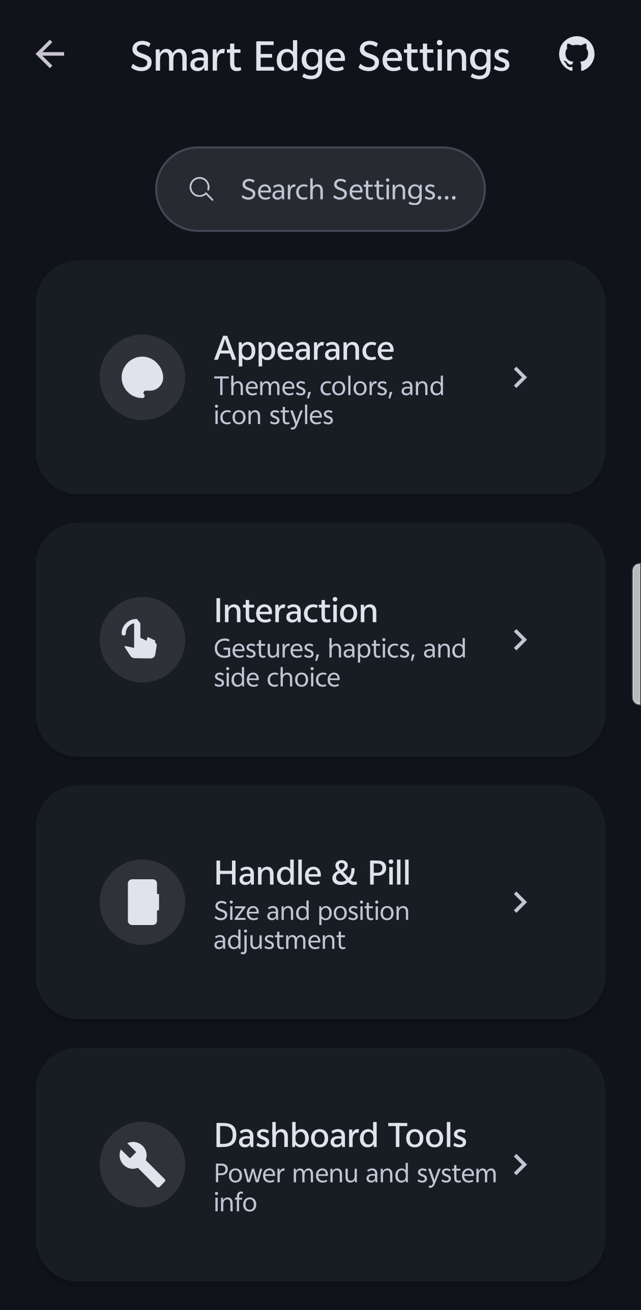 Screenshot of Smart Edge: Sidebar & Gestures