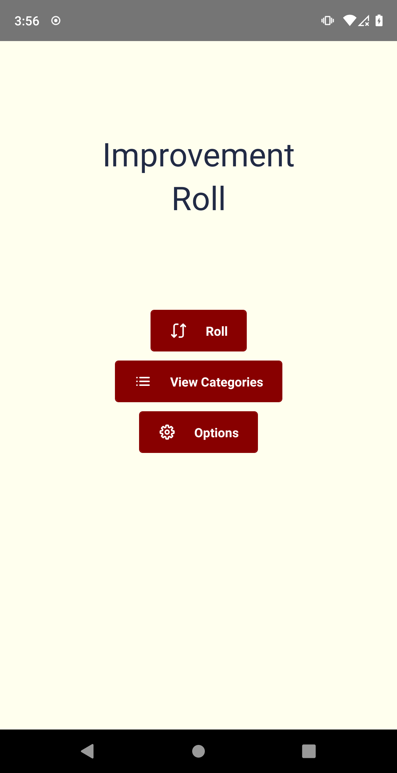 Screenshot of Improvement Roll