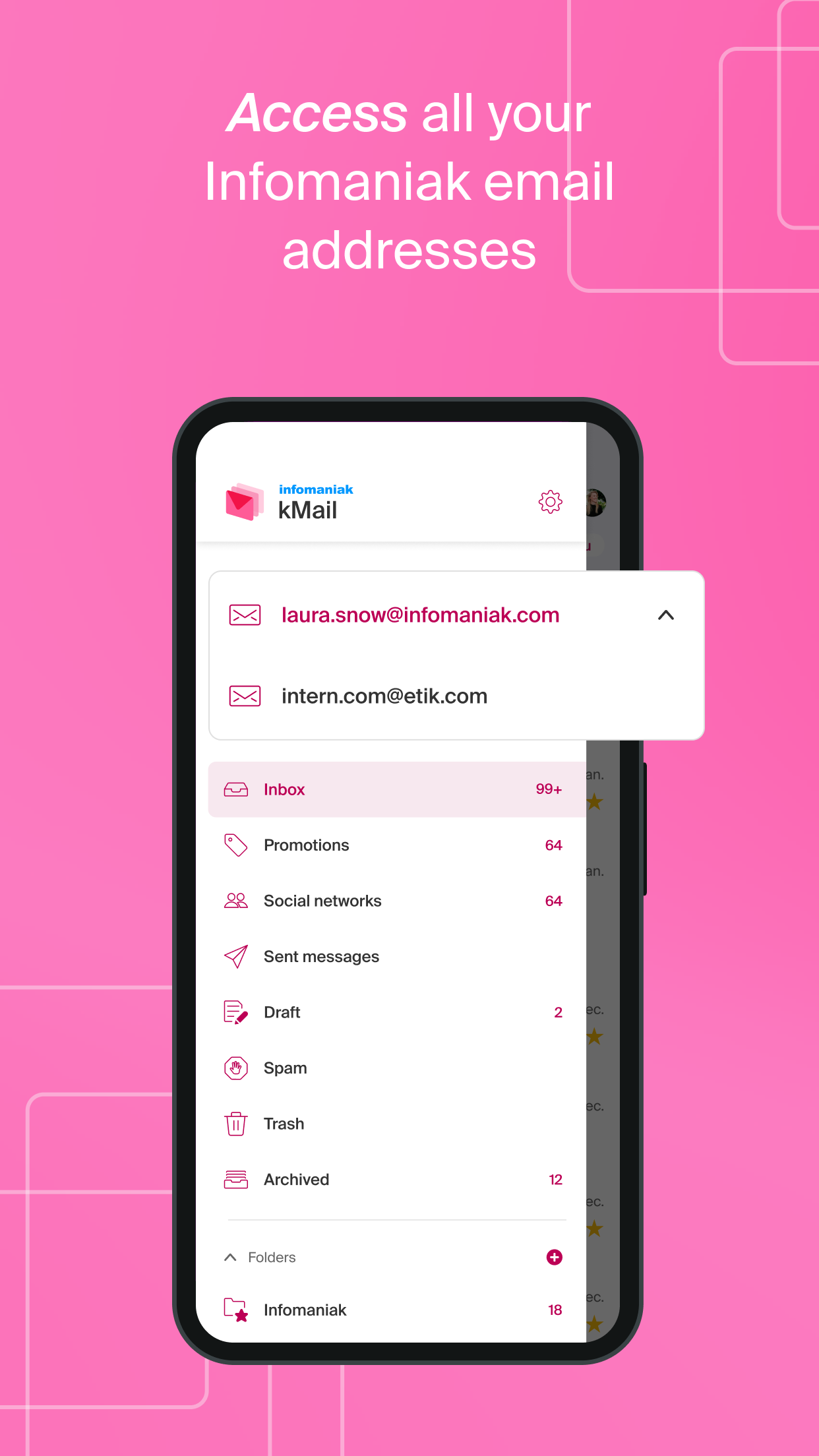 Screenshot of Infomaniak Mail
