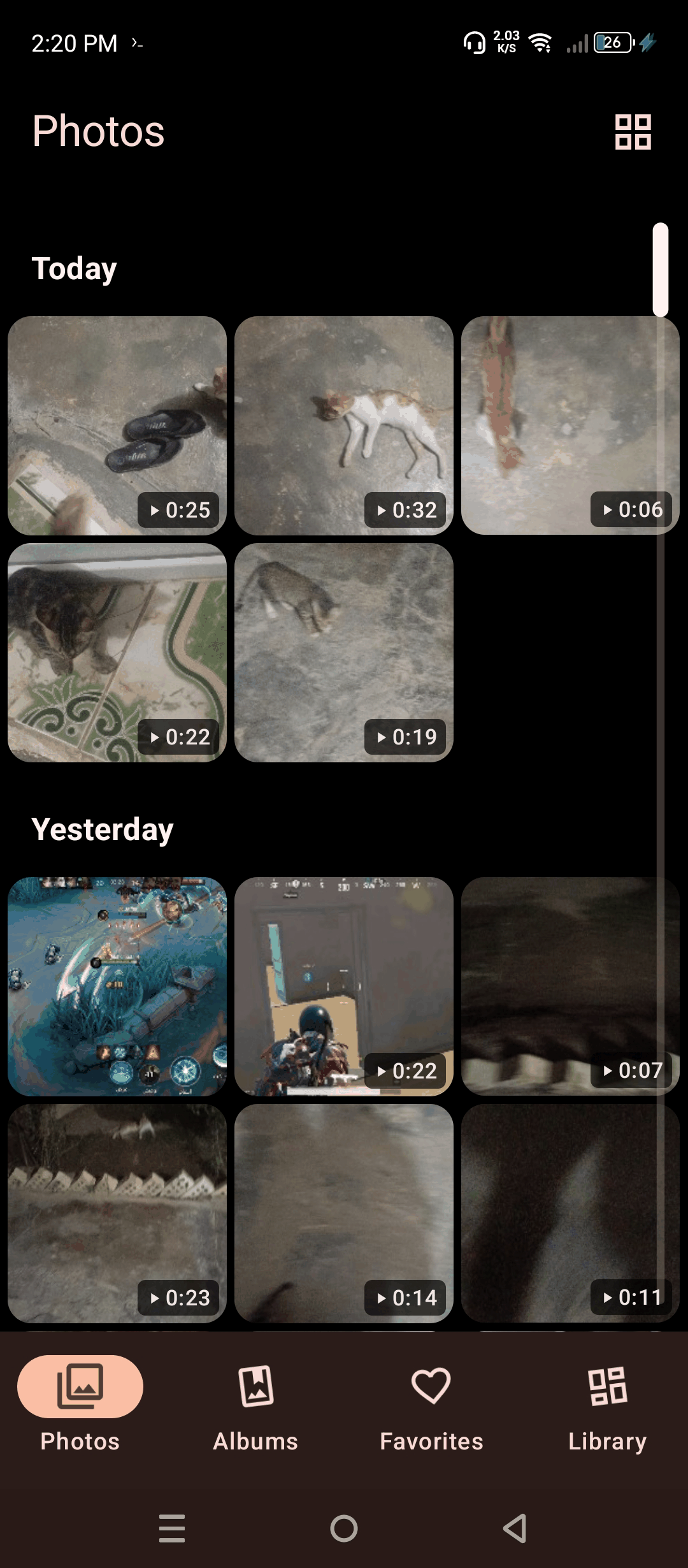 Screenshot of Iris Gallery
