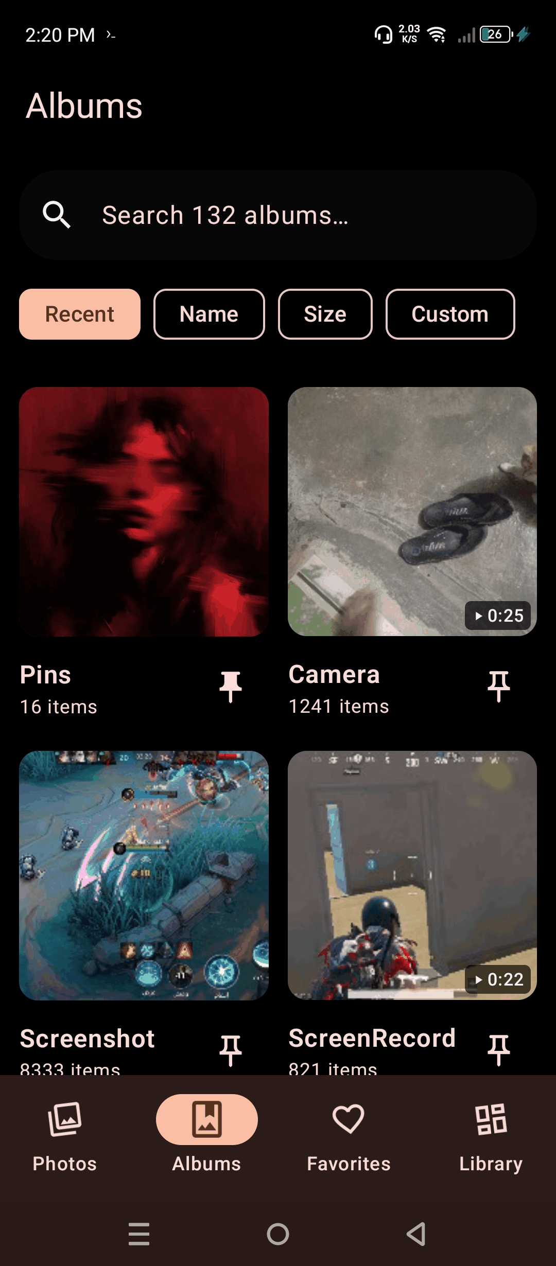 Screenshot of Iris Gallery