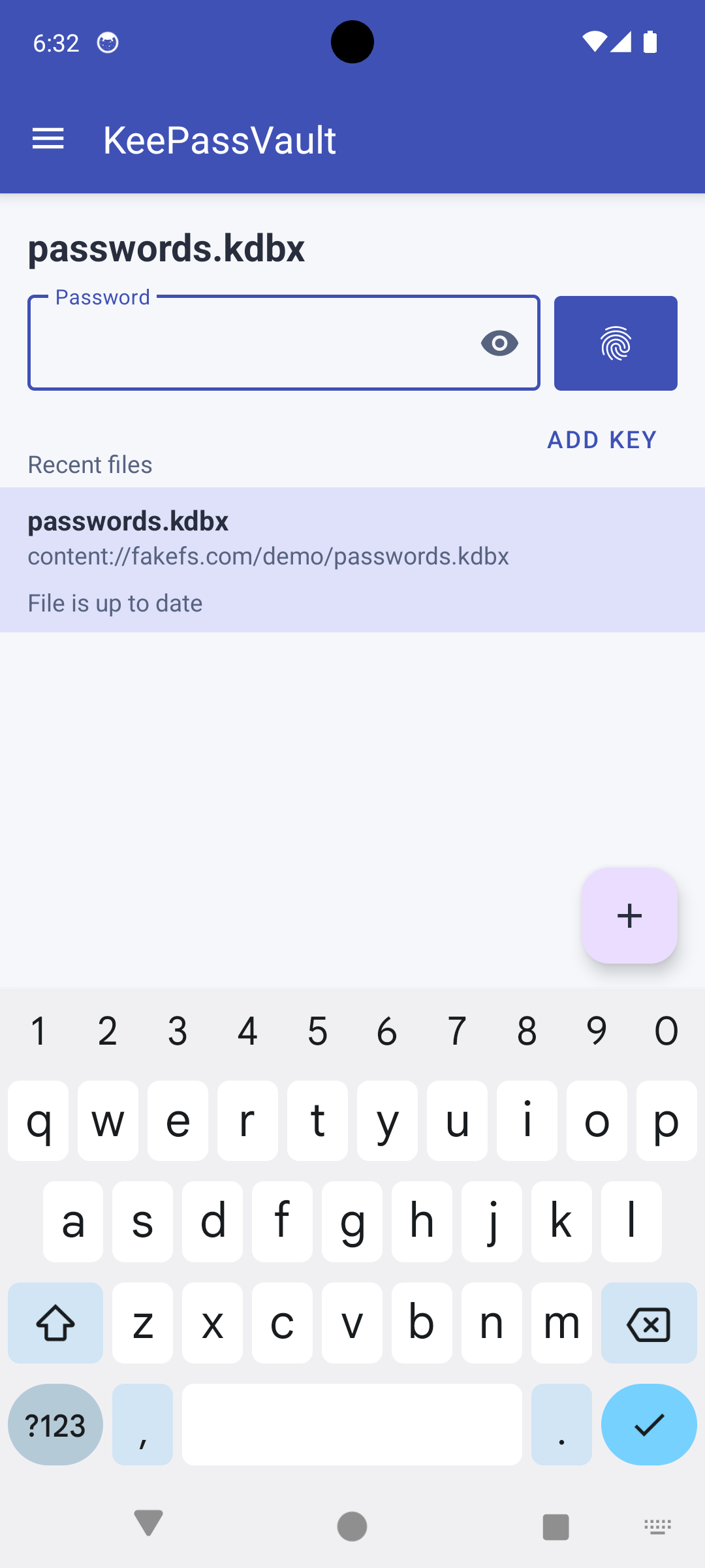 Screenshot of KeePassVault