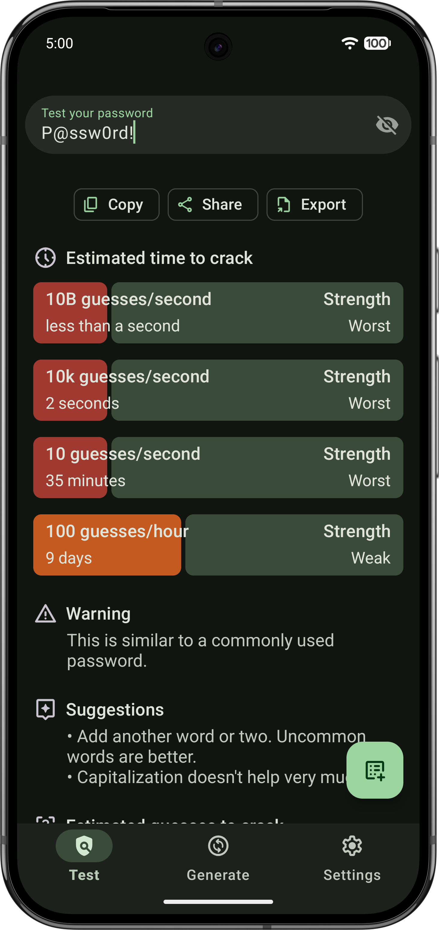 Screenshot of IYPS - Is Your Password Secure?