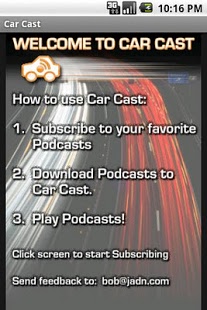 Screenshot of Car Cast