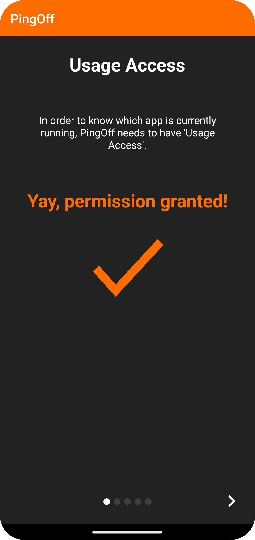 Screenshot of PingOff