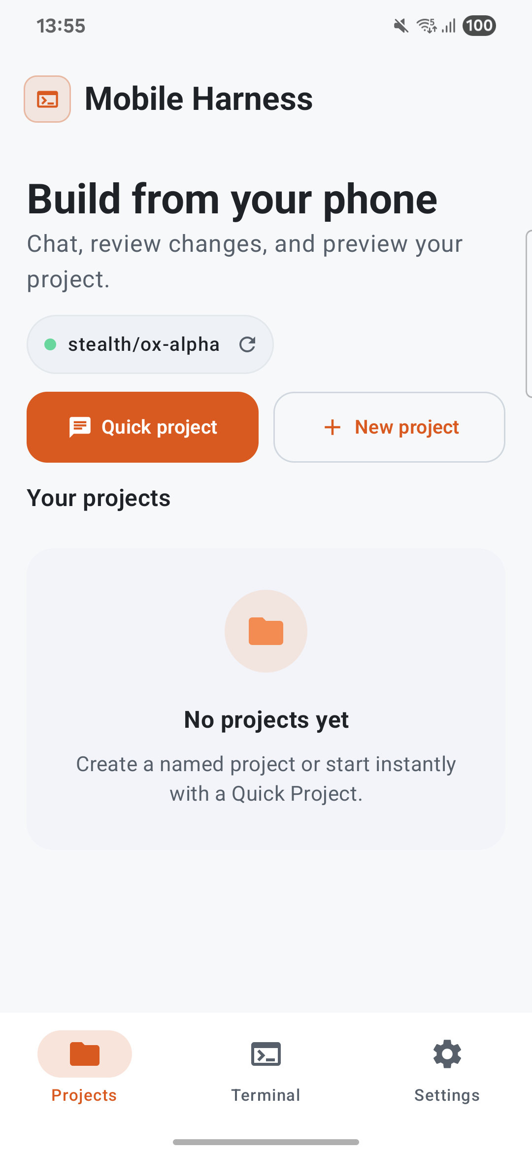 Screenshot of Mobile Harness