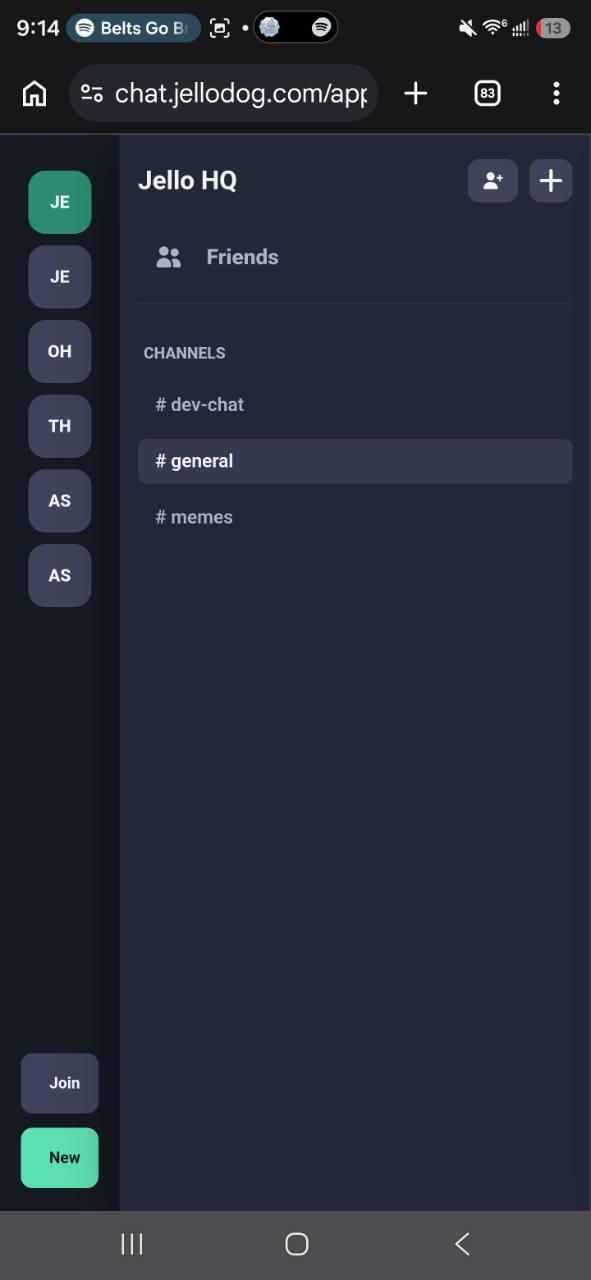 Screenshot of JelloDog Chat