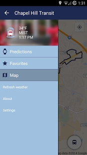 Screenshot of Chapel Hill Transit