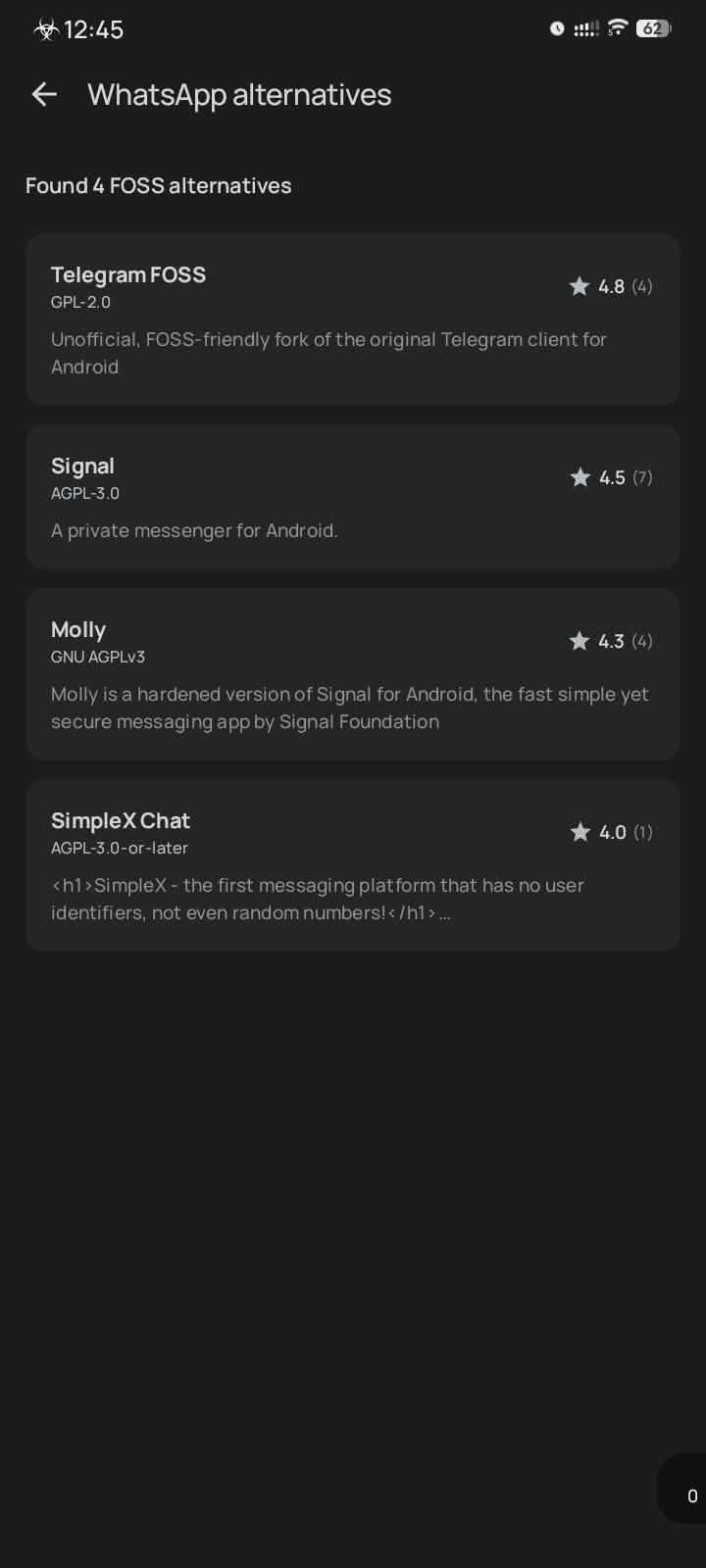 Screenshot of LibreFind - Find FOSS Alternatives