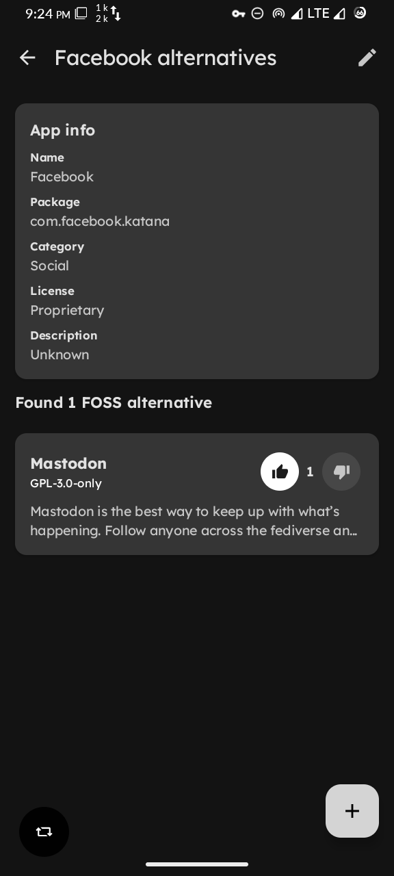 Screenshot of LibreFind - Find FOSS Alternatives