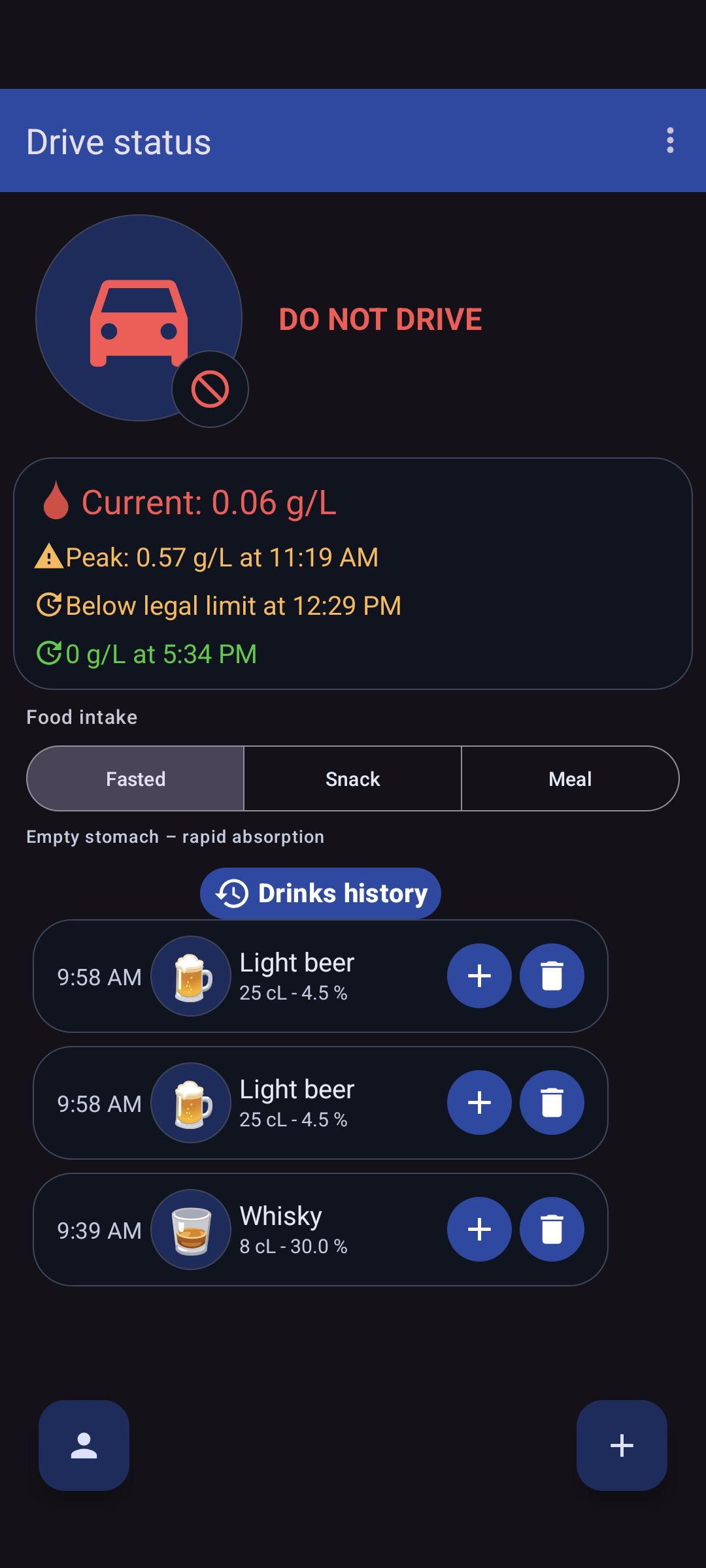 Screenshot of DriveSoberly